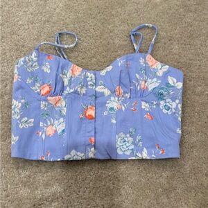 Zara Light Blue Floral Camisole